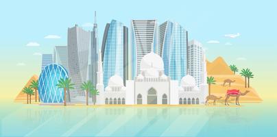 Póster de los Emiratos Árabes Unidos vector