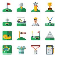 Conjunto de iconos de golf vector