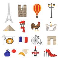   France Icons Set vector