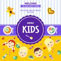 Baby Food Menu Flat Poster vector