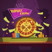 Casino Retro Cartoon Illustration vector