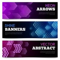 Light Signboards Banners Set  vector