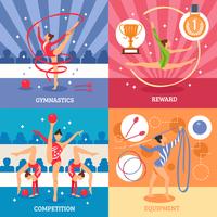 Art Gymnastics 2x2 Design Concept  vector