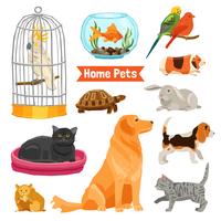 Home Pets Set vector