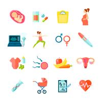 Pregnancy Icons Set  vector