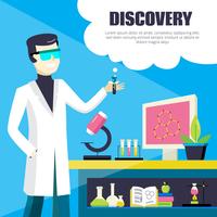 Scientist And Laboratory Discovery Illustration vector