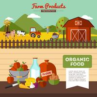 Two Farm Banners In Flat Style vector