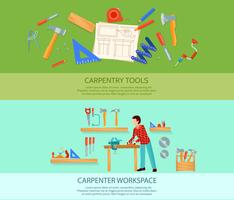 Carpentry Banners Set vector