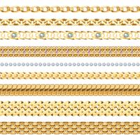 Jewelry Chains Set vector