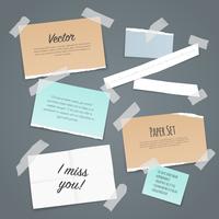 Sticky Tape Paper Set vector