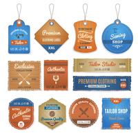  Exclusive Clothing Labels Set  vector