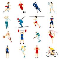 Gente deporte conjunto de iconos