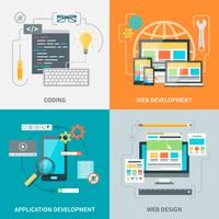 Website Development Picture Set vector