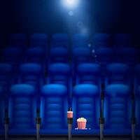 Empty Cinema Hall Illustration  vector