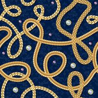 Gold Chain Seamless Pattern  vector