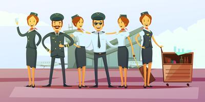 Plane Crew Background  vector