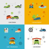 Car Insurance Set vector