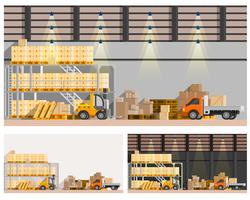 Warehouse Compositions Set  vector