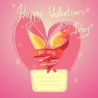 Valentine day retro cartoon vector