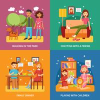 Family Concept Set vector