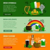 Banners horizontales de Irlanda vector