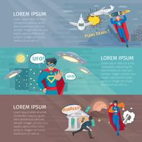 Superhero Banners Set  vector