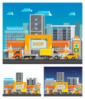 Centro comercial Composiciones ortogonales vector