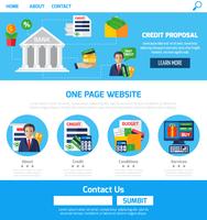 One Page Credit Proposals For Website  vector