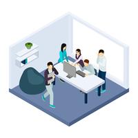 Coworking And Teamwork Illustration  vector