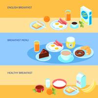  Breakfast Flat Set vector