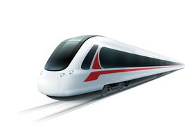 Linear sketch high speed train Stock Vector