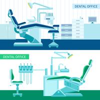 Dental Room Banner Set vector