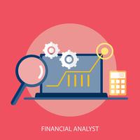 Financial Analyst Conceptual illustration Design vector