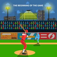 Baseball game illustration vector