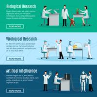 Scientist Horizontal Banners vector