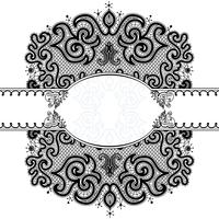 Black Trim Lace Ribbon On White Stock Vector (Royalty Free) 1942859674