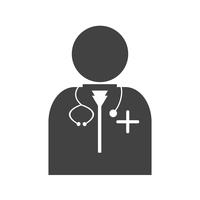 Doctor Glyph Black Icon vector