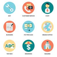 Business icons set for business vector