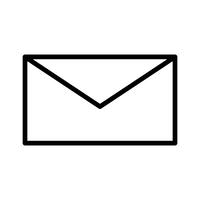 Envelope Line Black Icon vector