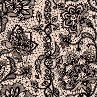 Abstract seamless lace pattern with flowers and butterflies. vector