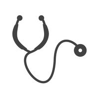 stethoscope Glyph Black Icon vector