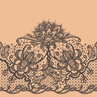 Abstract Lace Ribbon Seamless Pattern. Template frame design for card. vector