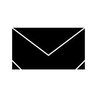 Envelope Glyph Black Icon vector