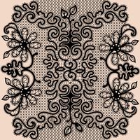 Abstract Lace Ribbon Seamless Pattern. vector