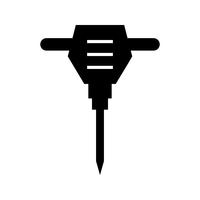 Icono de Jack Hammer Glyph Black vector