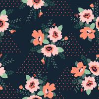 Floral abstract seamless pattern. Vector design for different surfases.