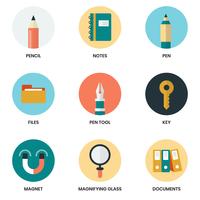 Business icons set for business vector