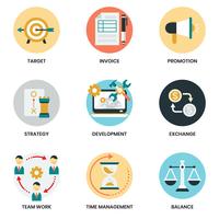 Business icons set for business vector