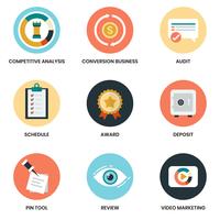 Business icons set for business vector