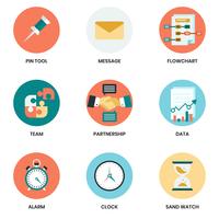 Business icons set for business vector